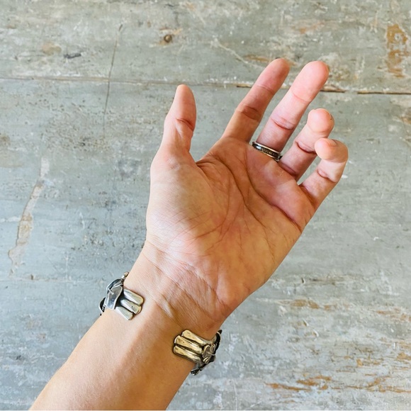♥️ Navajo ♥️ Lester James Sterling Silver & Kingman Turquoise Triangle Ring - Picture 4 of 14